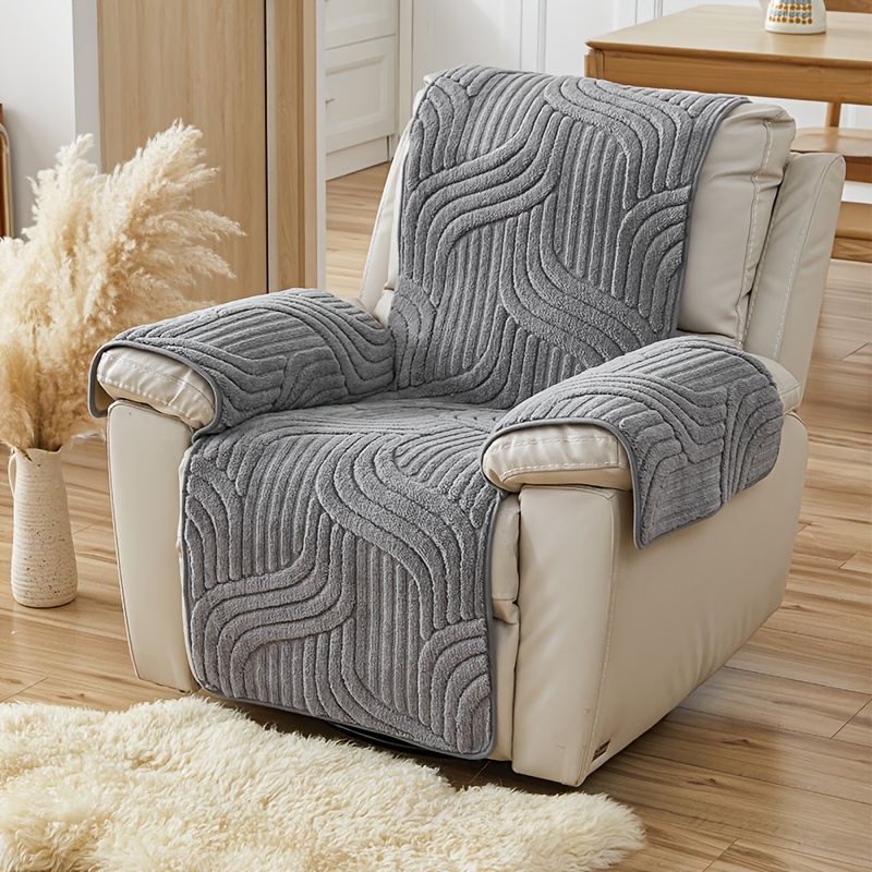 [1pc Soft Velvet Sofa Cover] 1pc Durable Pet-Friendly Soft Velvet Sofa Cover | Machine Washable Polyester Slipcover for Living Room and Office Decor | Mixed Color, 200-250gsm, Elastic-Band Couch Protector