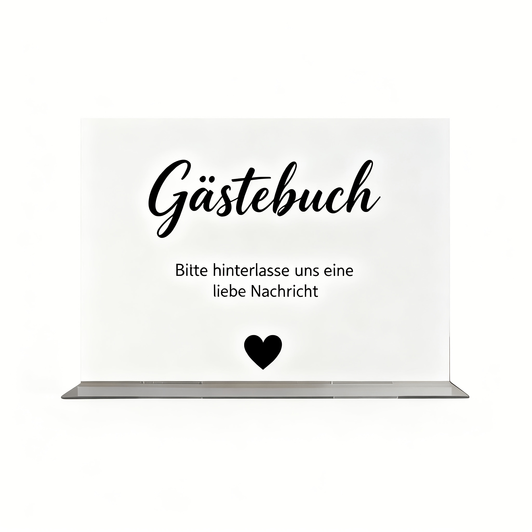 Image of 2d Flat, German Guest Board & Message Board - Thickened A5 Acrylic Suitable For German-themed Weddings, Baby Showers, Events With Non-slip Base & German Language Signage, For, B&b, Display