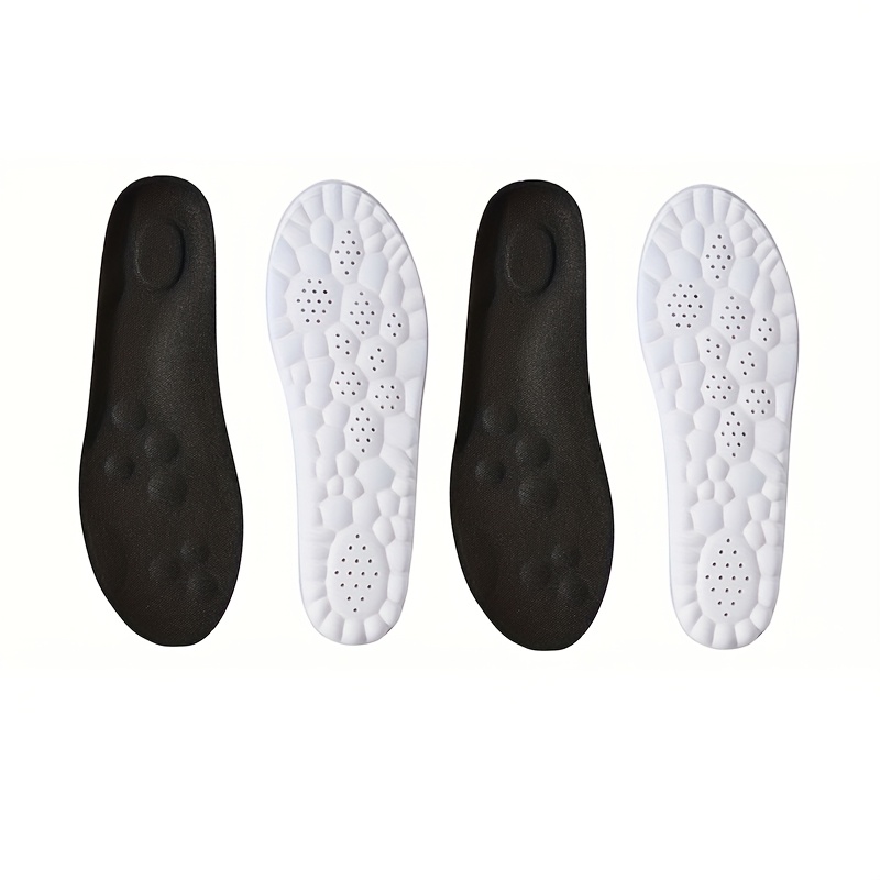 TEMU 2 Paires de Semelles Intérieures Hautes en Élasticité en Latex Souple Support de la Voûte Plantaire Respirantes Absorption des Chocs Coussinets