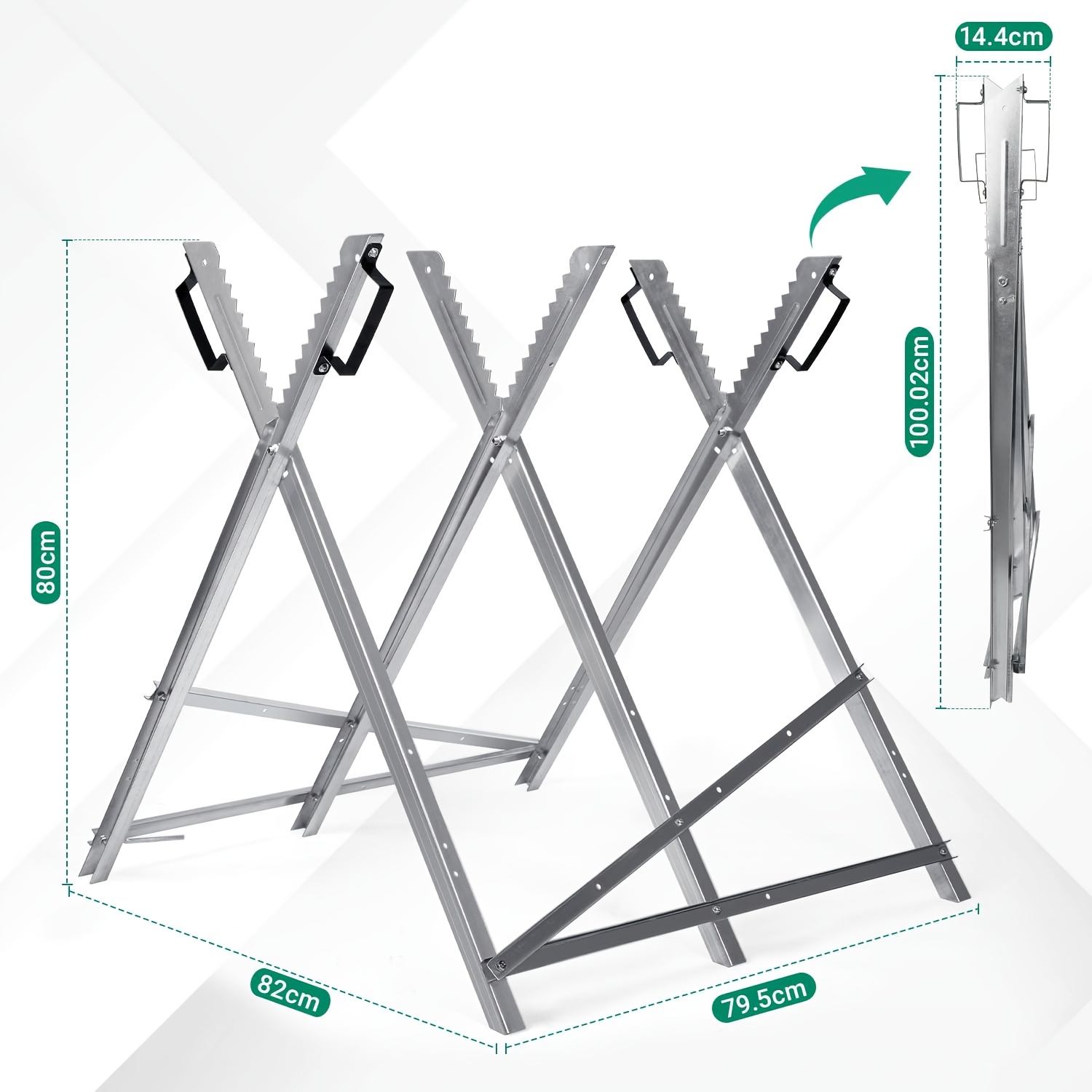 Folding (150 Kg Load Capacity) | Galvanized For Rust Resistance, Clamping Diameter Up To 23 Cm, Weighs Just 5.7 Kg | Foldable Design With Handle, Suitable For , Outdoor Use, And Other