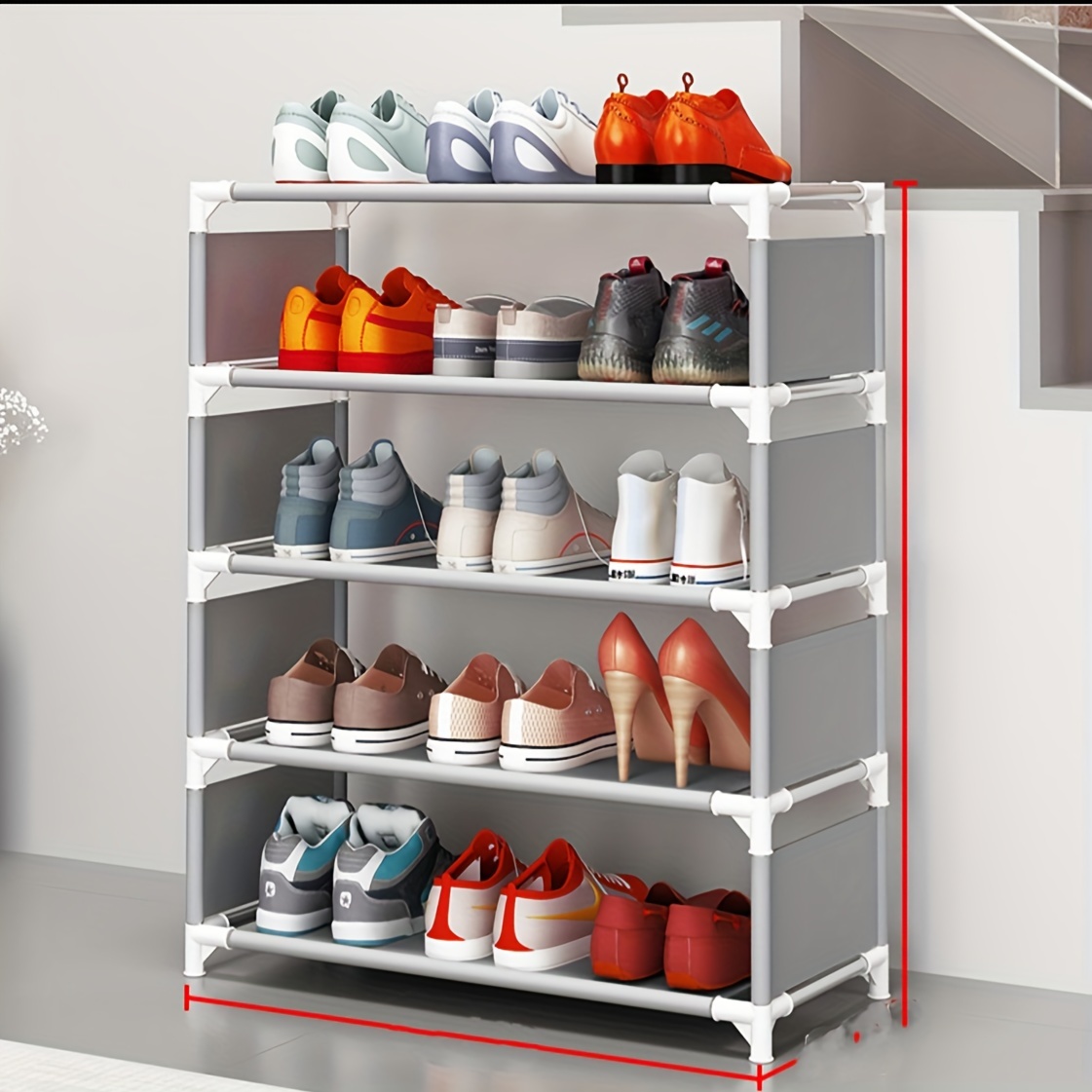 

1pc - Plastic Storage , 5- Organizer For Shoes And , For Bedroom, , And Organization
