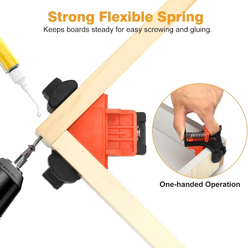 2pcs Woodworking Right Angle Clip Fixer for Picture Frames