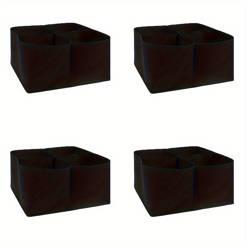 4-pack Breathable Fabric Raised Garden Beds: 24x24x12in Plant Growing 