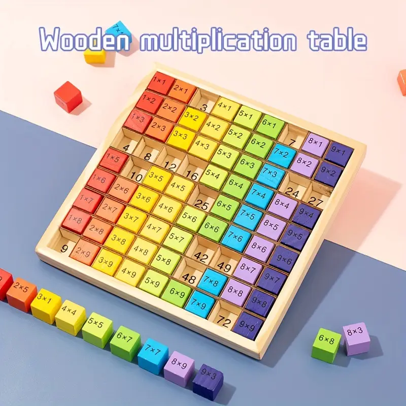 ZXUPOI Tableau Mathématique En Bois - Jeu Table De Multiplication Montessori Pour Enfants