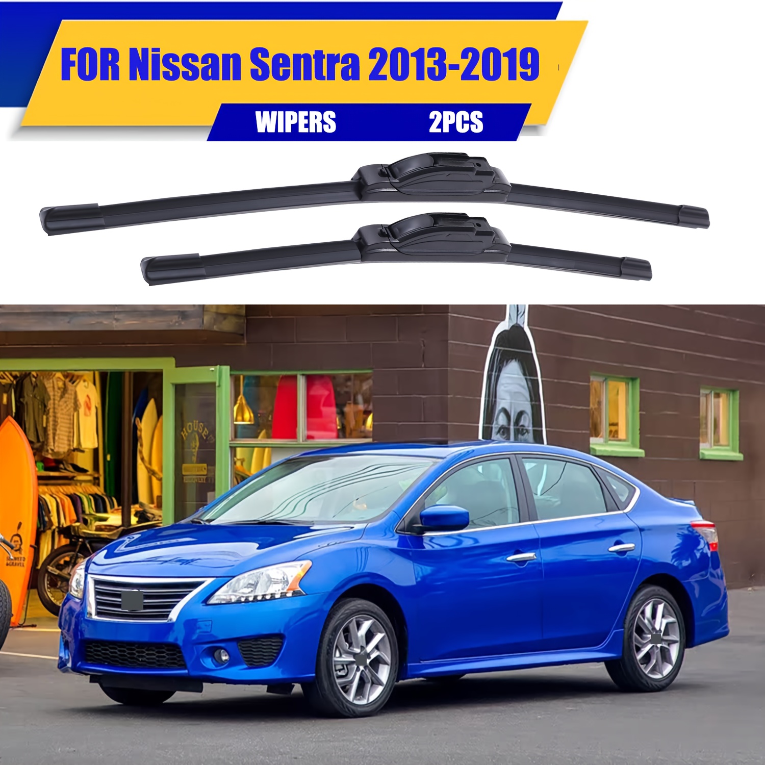 TEMU Essuie-glaces de remplacement pour for Nissan Sentra 2013-2019, 28 pouces + 15 pouces - Ensemble essuie-glaces tout temps premium qualité OEM