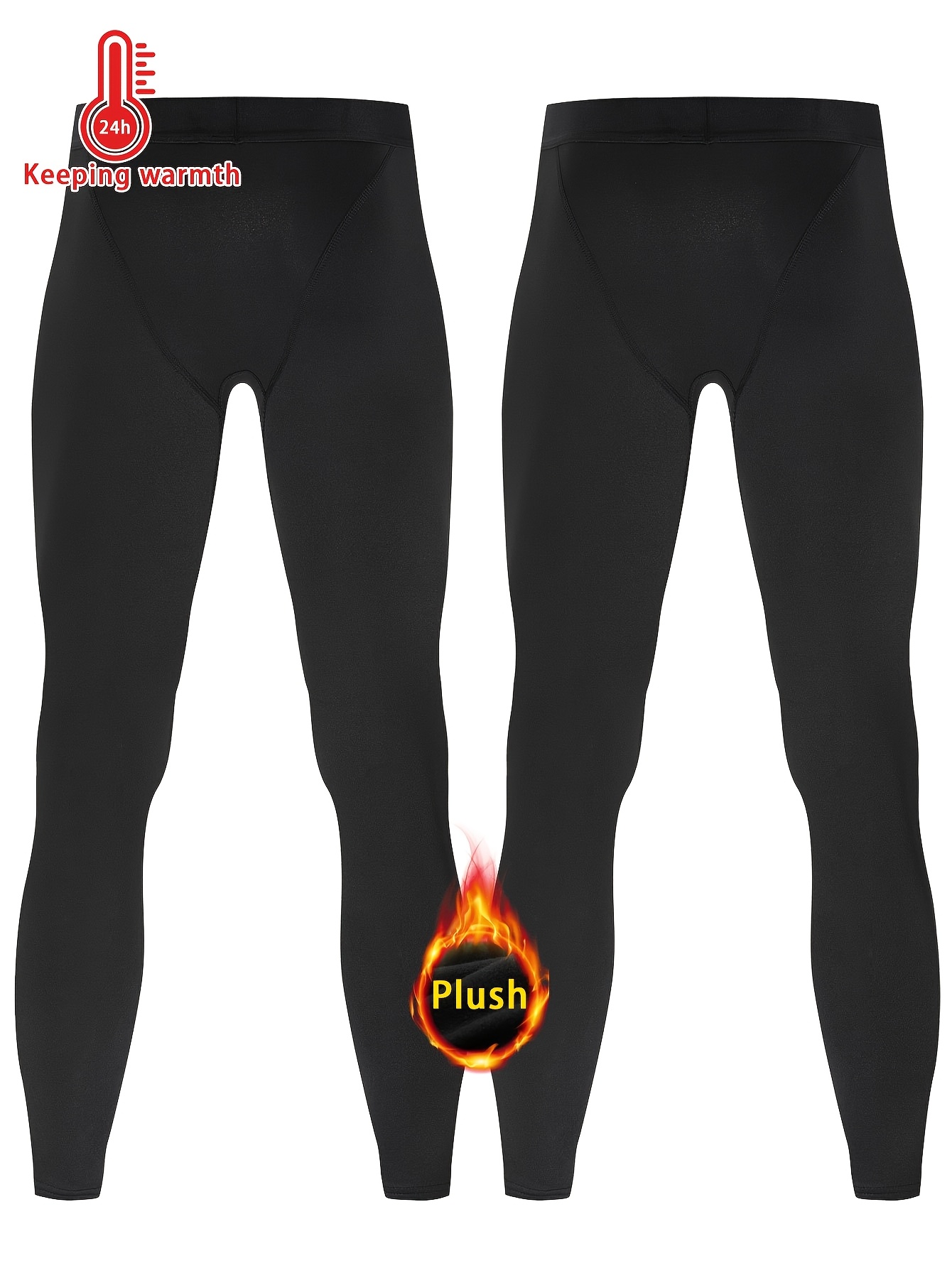 compression pants fleece lined running tights mens
