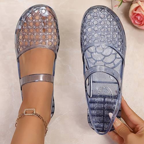 stijlvolle transparante slippers perfect voor dagelijks gebruik, ontspannen uitjes & comfortabel , damesschoenen