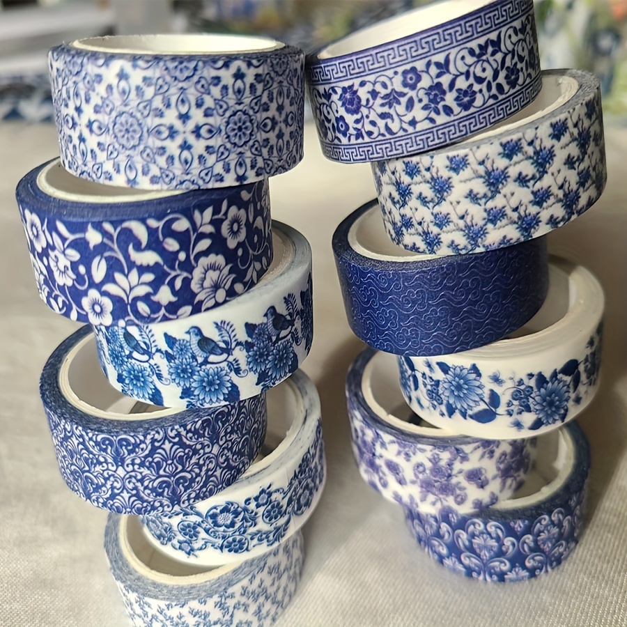 

Washi Tape Set; Pretty Chinoiserie Designs; 12 Rolls! Decorative Tape; Journaling, Scrapbooking