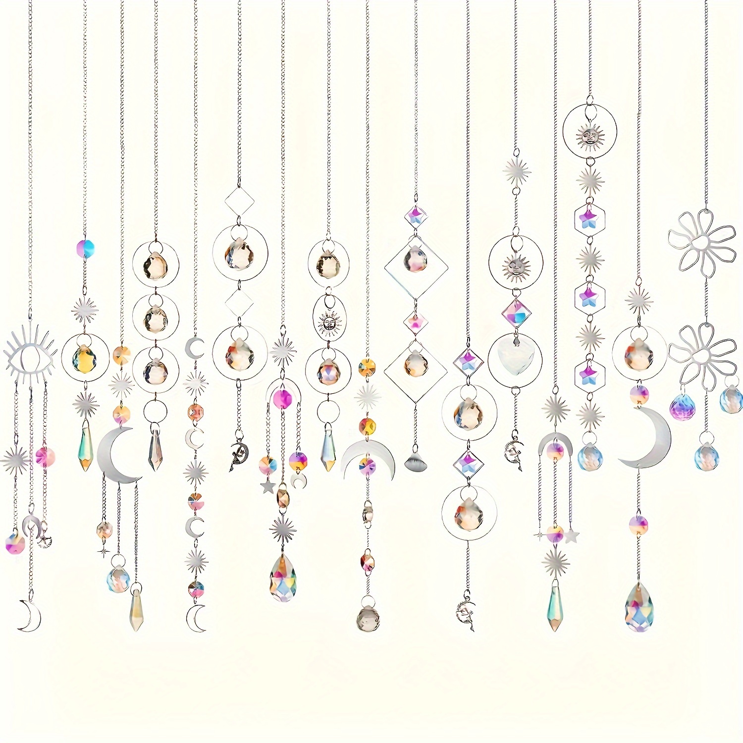 

Crystals Suncatcher Hanging Sun Catcher Garden Hanging Crystals Prism Light Catcher Crystal Window Sun Catcher Chandelier Pendant Ornament For Home Office Party Decoration