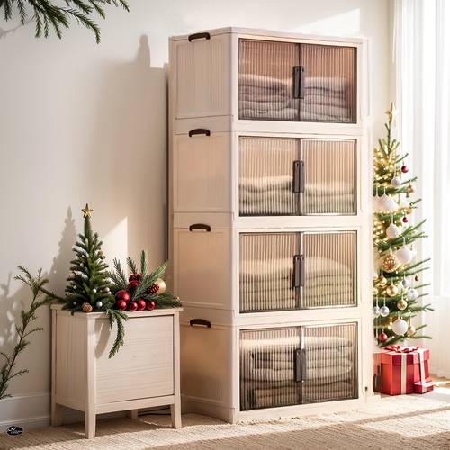 extra large heavy duty folding storage cabinet organizer heavy duty plastic construction locking doors space saving foldable design ideal for home closet pantry office garage with wheels solution foldable storage box sleek furniture sturdy construction home organizers under bed storage