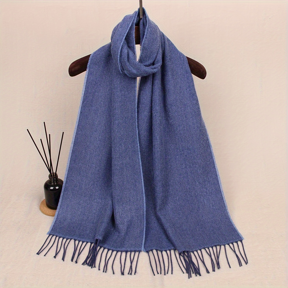 

[ ] Luxurious Scarf - Soft Acrylic, Solid Color, Warm & Shawl With Detail - Ideal For Winter & Aromatherapy