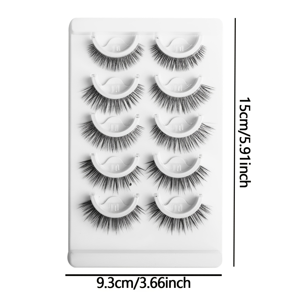 5 pairs self   false eyelashes no   cat eye mink lash extensions reusable press   with c   natural   styles for beginners pros eyelash accessories beginner friendly lashes   enhancing lashes fluffy texture lashes details 3