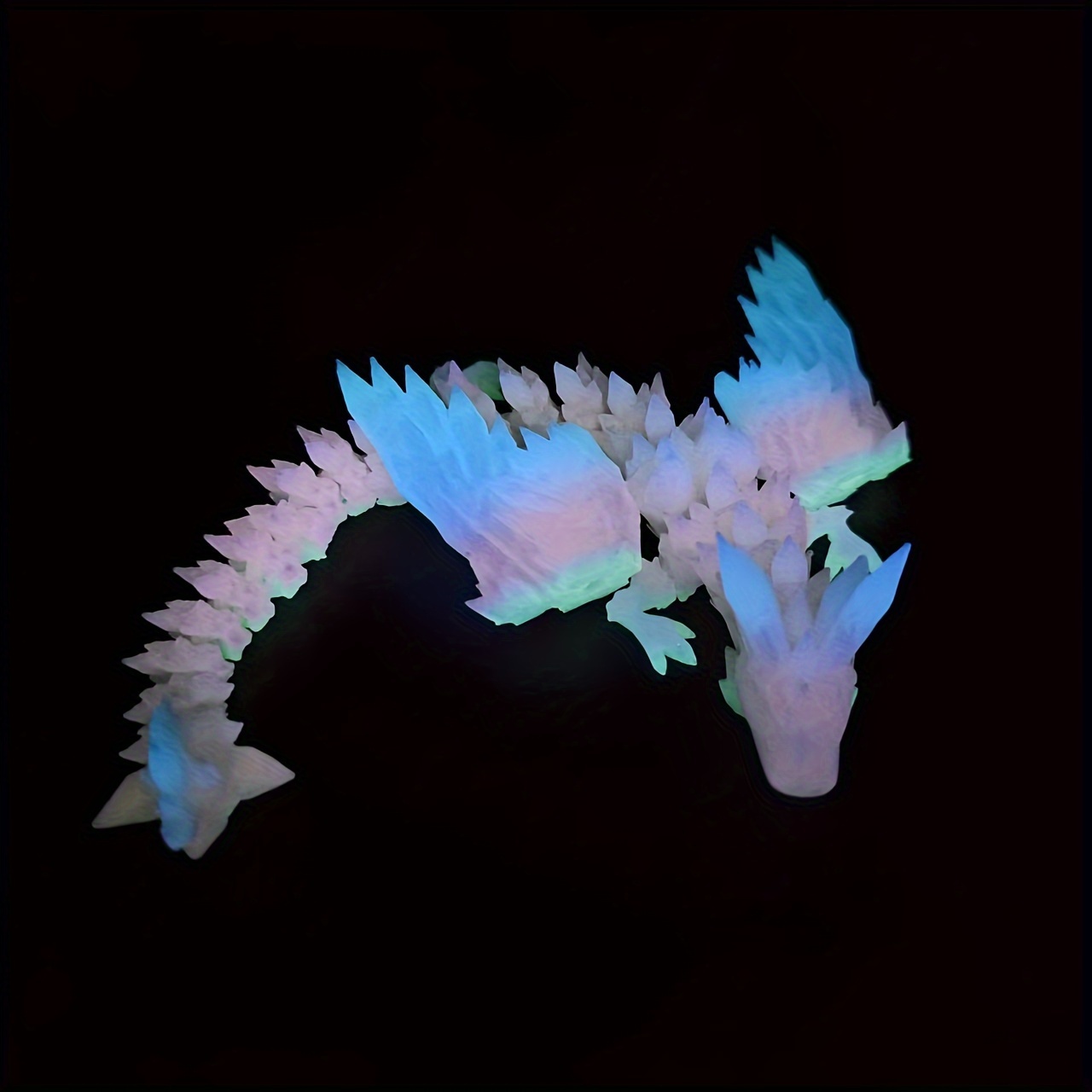 

Glow-in-the- Dragon With 3d - Rainbow Colors, Ideal For Decor & Gifts