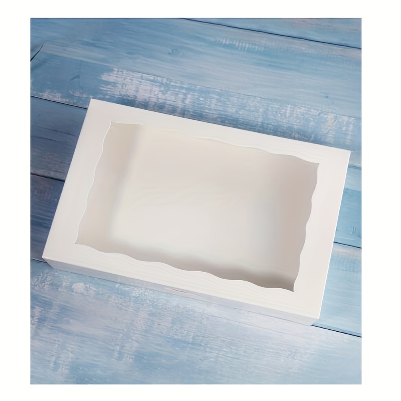 TEMU 10-pack 12x8x2.5inch | Large Gift Box With Window Lid - Auto-pop Box Doughnut Cardboard
