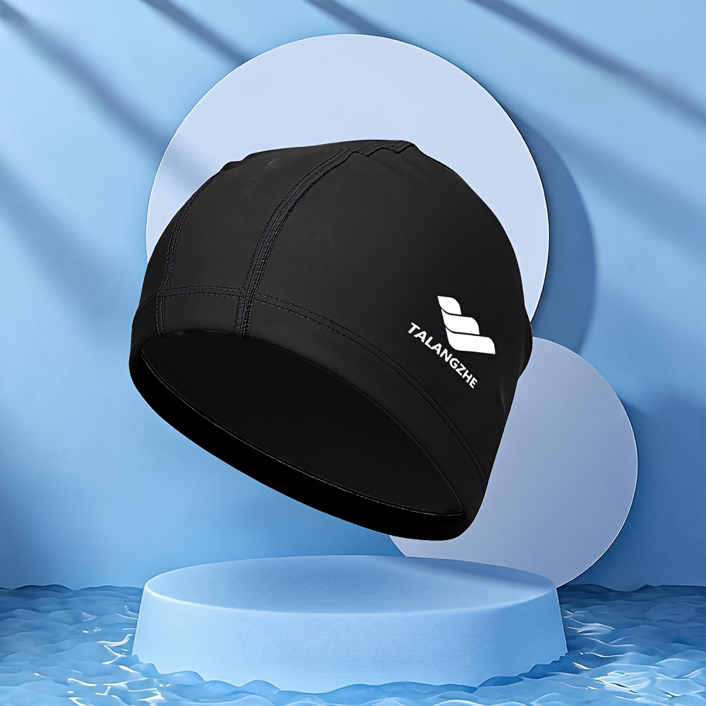 TEMU 1 bonnet de natation pour adulte, haute élasticité, bonnet de natation unisexe, protection des oreilles, convient aux cheveux , bonnet de