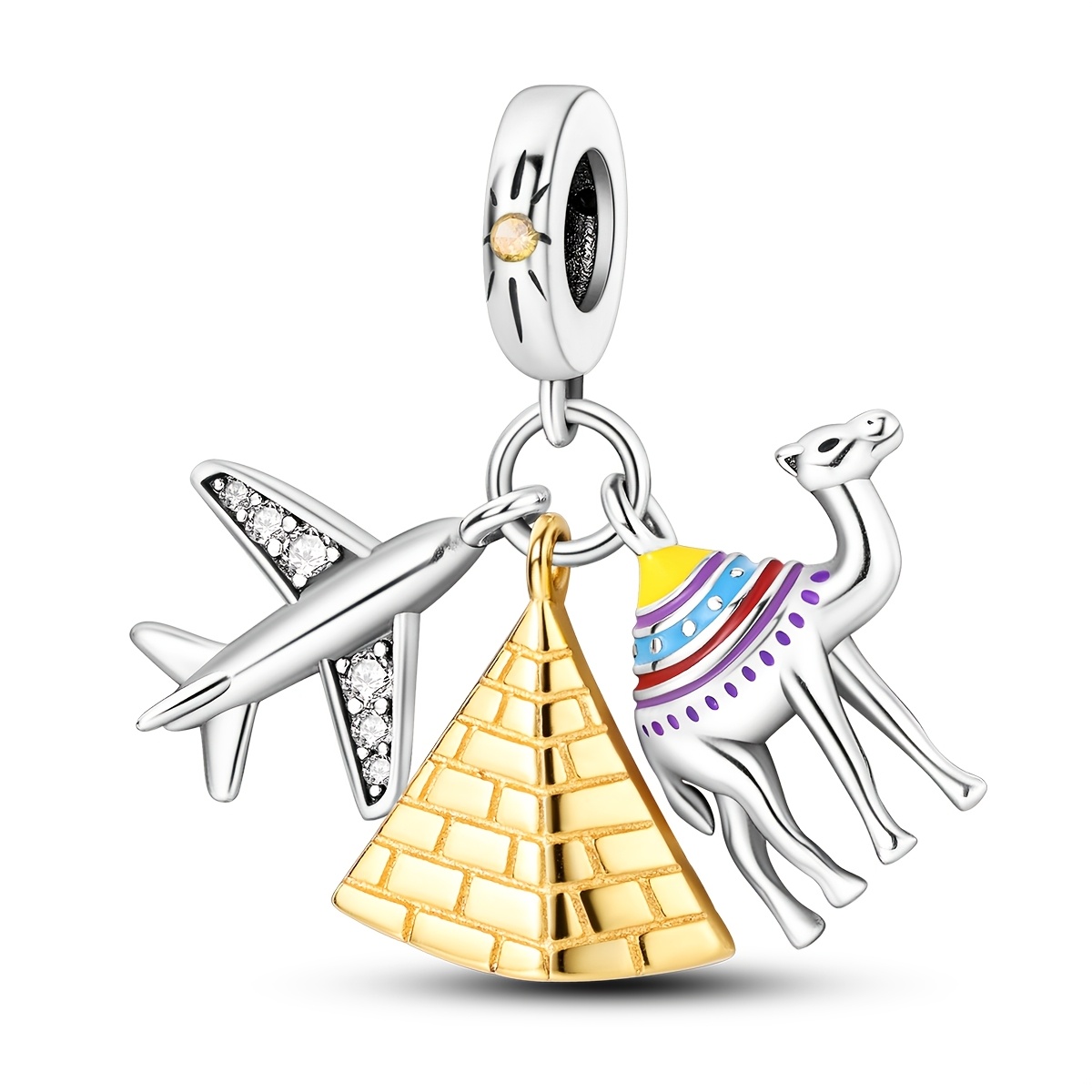 1pc Pyramid Airplane Camel Pendant