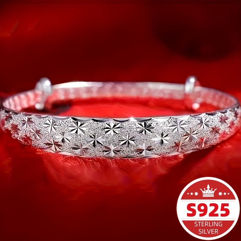 

1pc Style S925 Sterling Pattern Bracelet, , Ideal Valentine's Day Gift, Jewelry