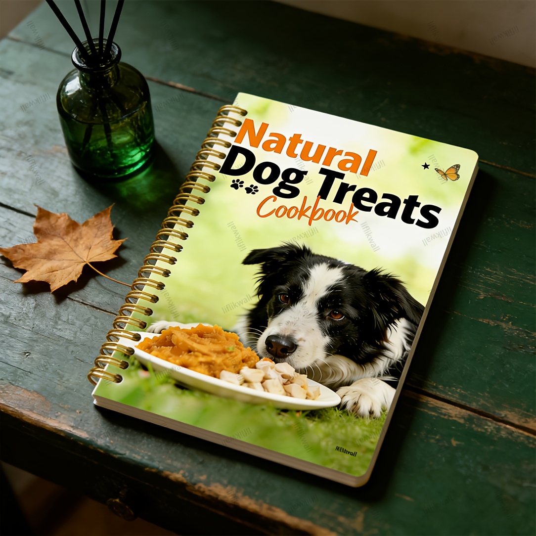 TEMU Pet Dog Food Recipe Planner, Compact And Convenient Spiral Binding, Providing A Healthy For Your Pets, For Their Health, Notebook Size 5.5 X 8.3