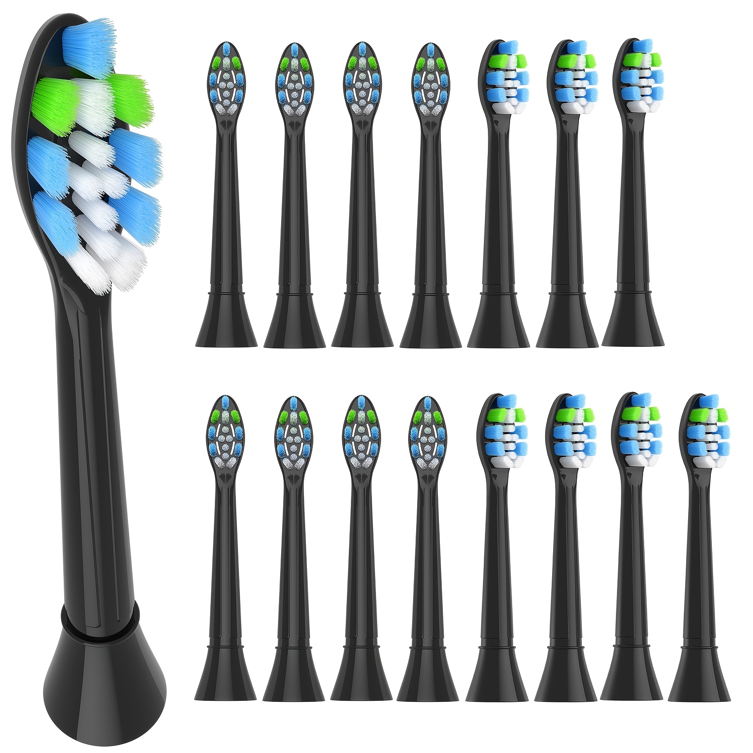 12/16pcs Soft Bristle Replacement Toothbrush Heads, Compatible With - Gentle Gum Care For Hx9033, G2, C1, C2, 4100, 5100 Models