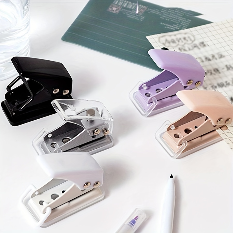 Perforatrice Mini 1 Trou - 6mm - Capacité 10 Feuilles - Portable - Pour Scrapbooking Et Bureautique