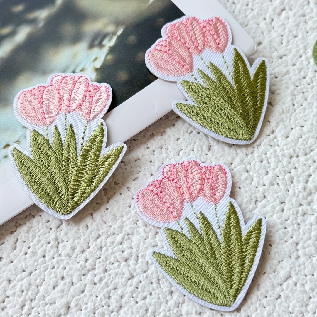 3pcs Embroidery Iron On Patches For Denim Clothes, Canvas Bags, Pants, Clothes, Hats And Bag Decoration Sewing And Ironing