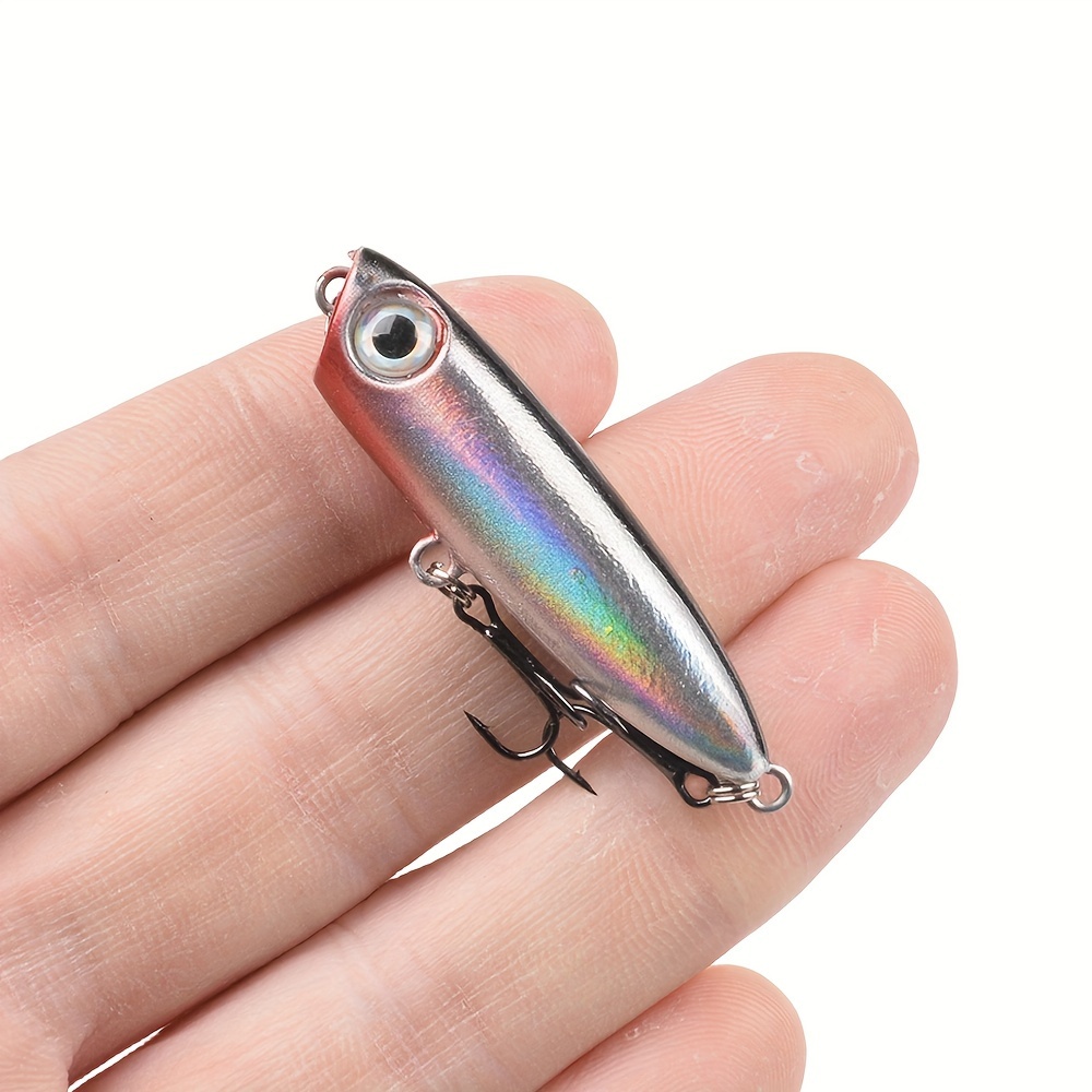 8pcs False Fishing Lure Set 3.1g/4.3cm Fishing Popper Bait Long-range Lure  Bionic Fake Bait With Spoiler