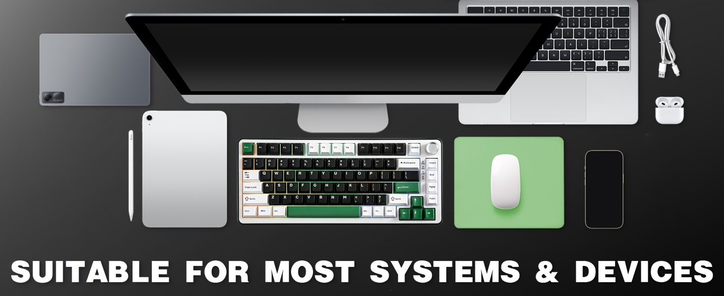 b75 gaming keyboard 75 with rgb hot swappable mechanical switches ergonomic gasket mount and multi wireless type c 2 4 details 13