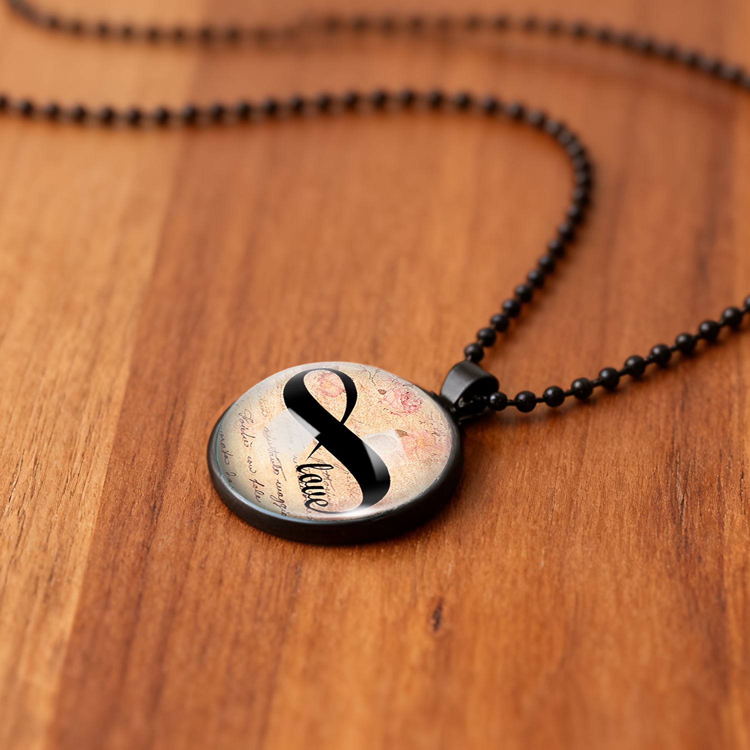Avant-Garde Shape Beads Necklace Pendant, Retro Design