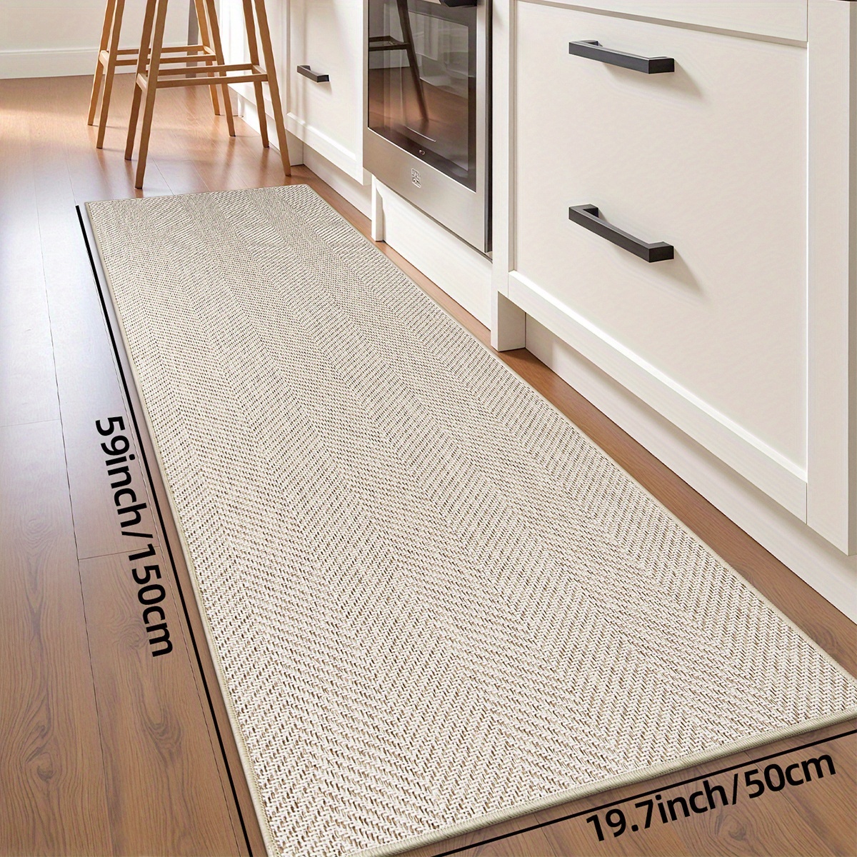 TEMU Kitchen Rug And Kitchen Mat, Non-slip Washable, Solid Colors Stripes Kitchen Mats For Floor, Kitchen Runner Rug Kitchen Rug For Kitchen, ,
