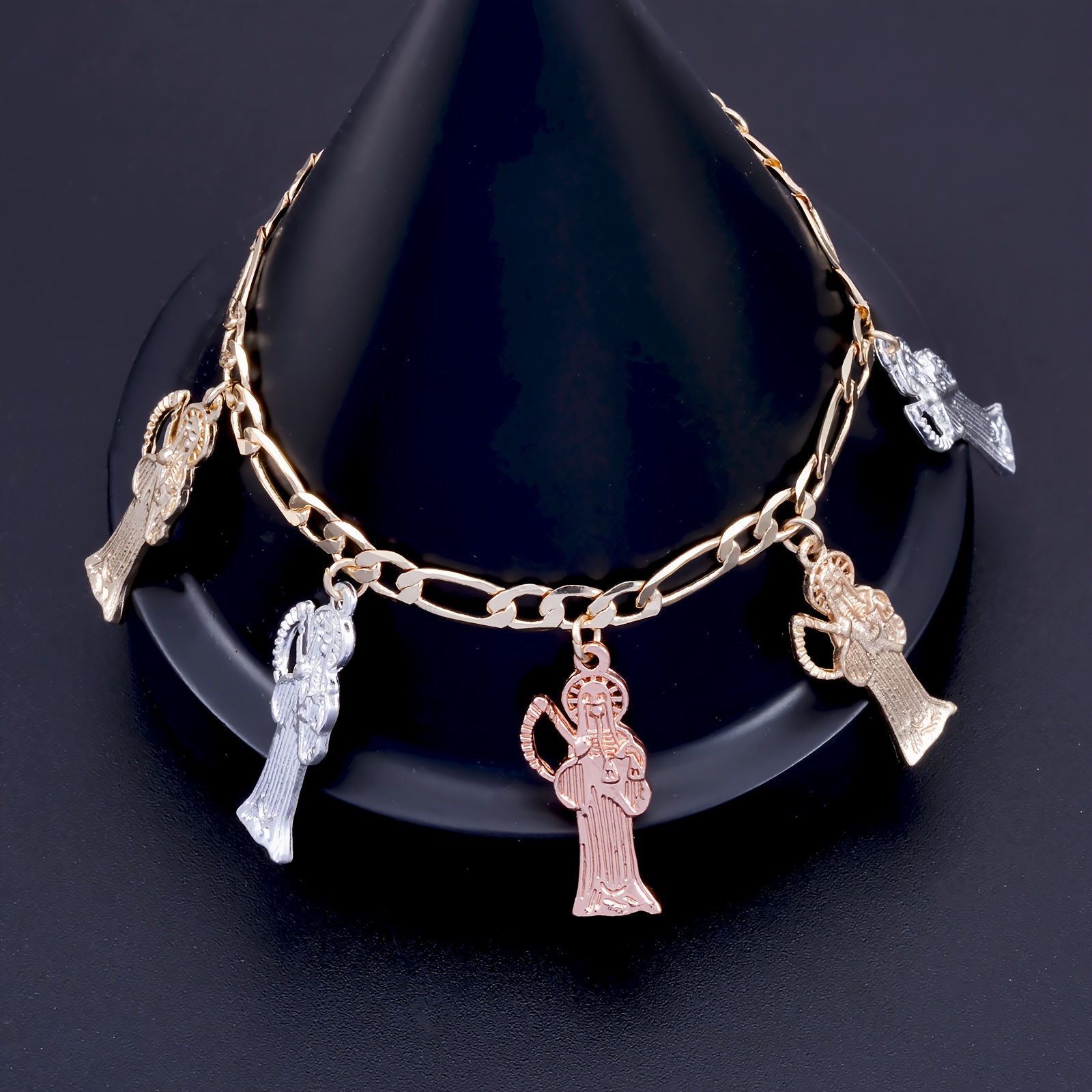 

1pc Santa Muerte Bracelet, Daily Wear For Men And Women, Christmas Gift