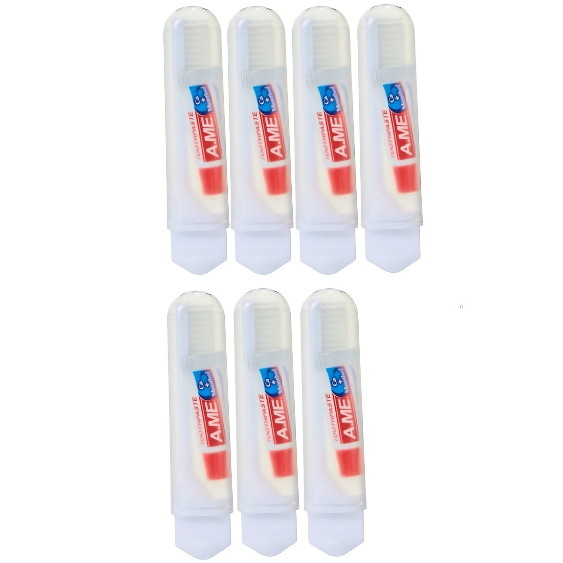12pcs Portable Folding Toothbrush Set with Soft Bristles and Toothpaste