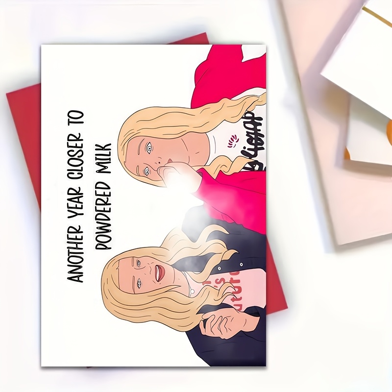 TEMU Carte d'anniversaire amusante avec illustration de film "Another Year Closer to Formula", un cadeau unique pour femmes, hommes, amis, collègues,