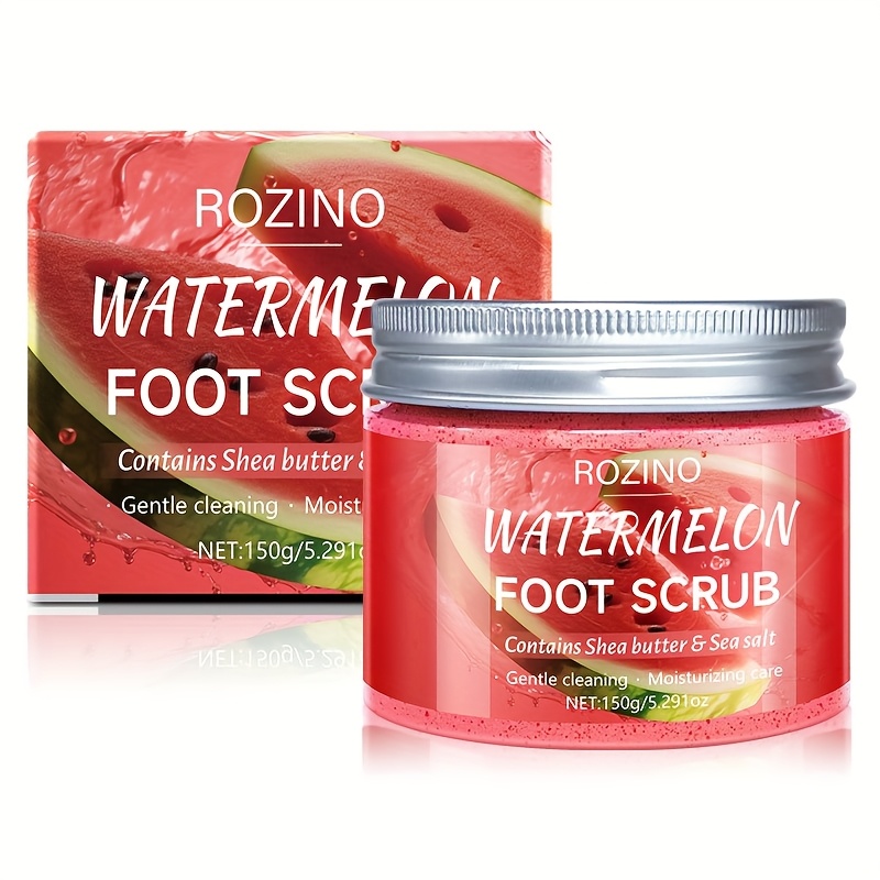 Image of Watermelon Foot Scrub, Rich In Shea Butter And Sea Salt, , Moisturizing Foot Care, Physical Exfoliation, Smoothing Skin, Make The Skin Lighter