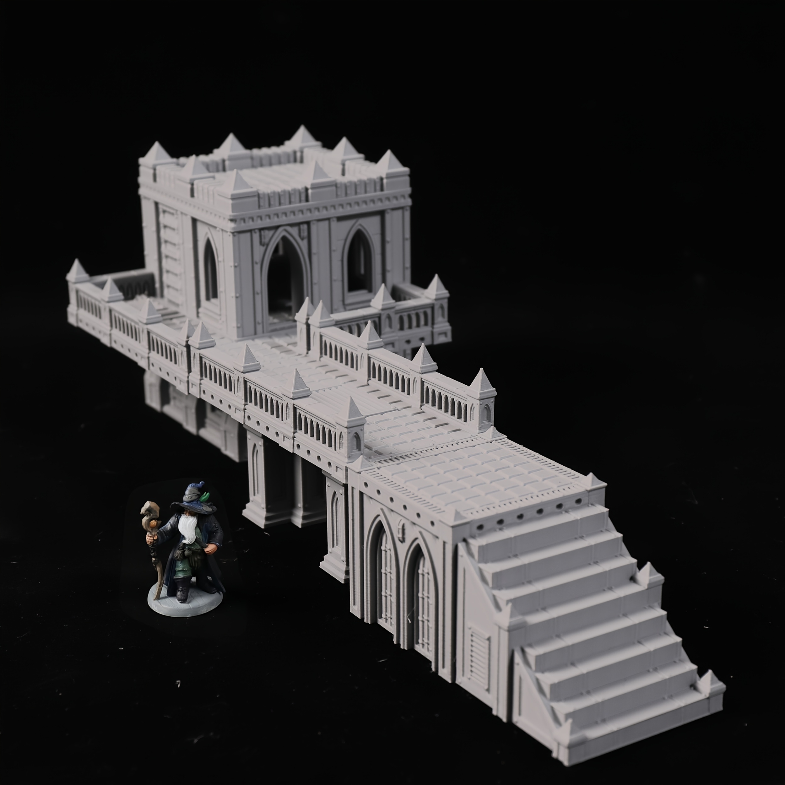 Gothic Industrial Miniature Fortified Tower & Bridge Set