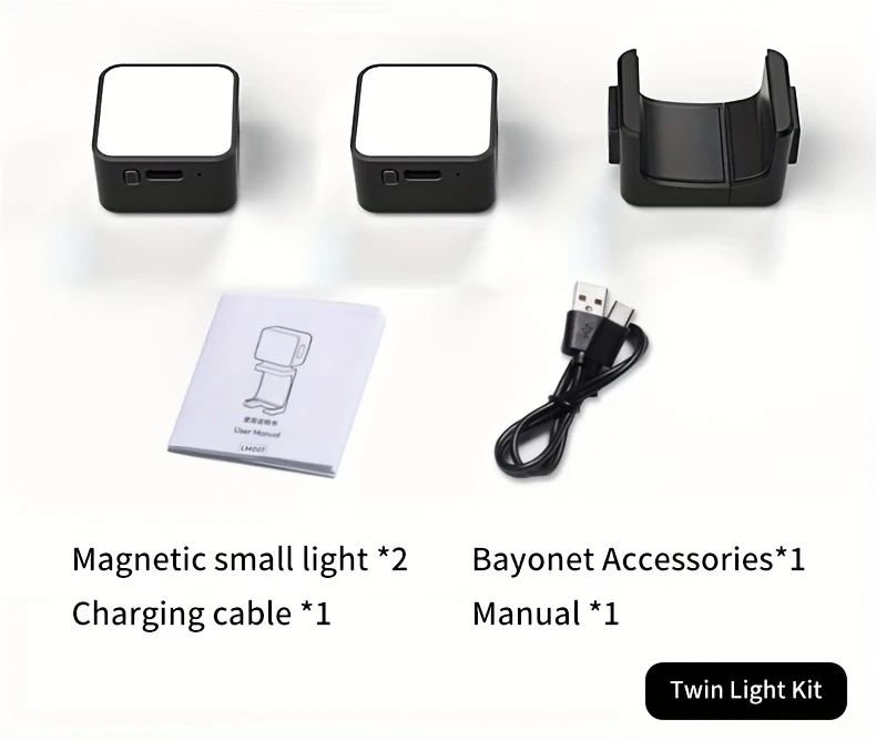 3 mini magnetic photography fill light color temperature 2500k 6000k adjustable brightness type c cable charging night portrait photography food shooting vlogging records selfie fill light details 8