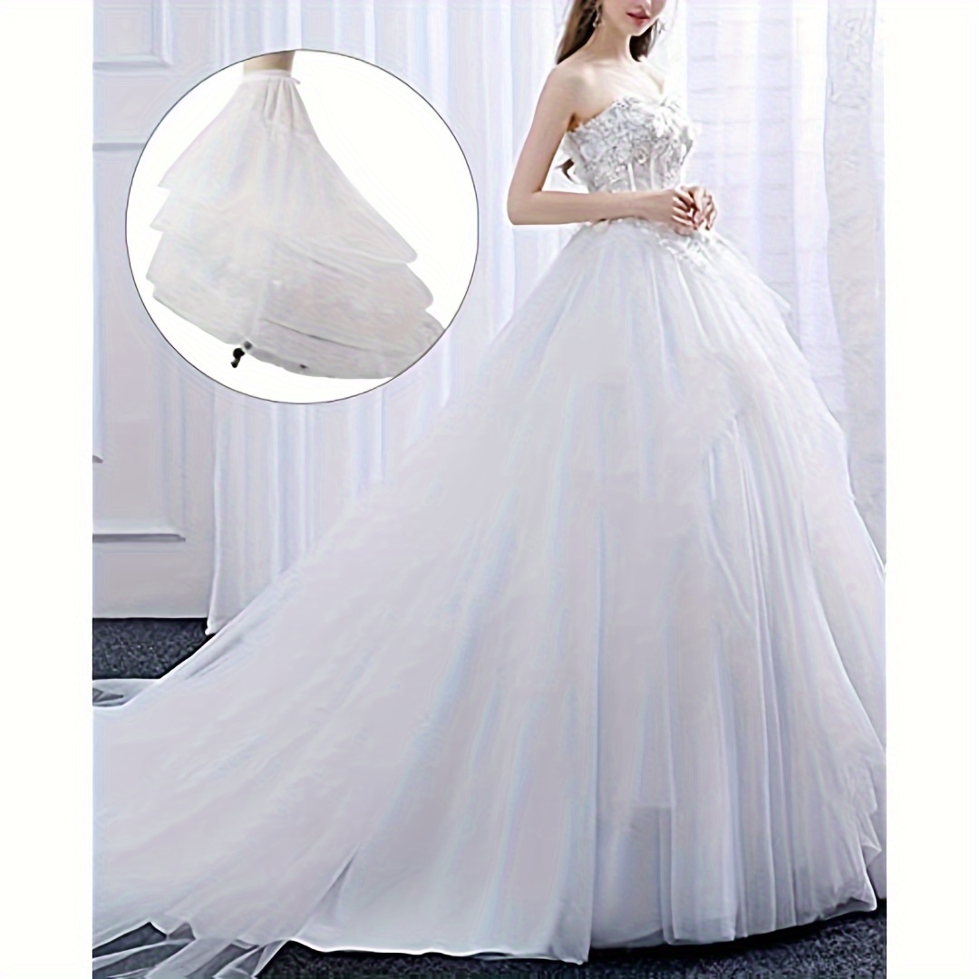 

Romantic White Wedding Skirt With Tulle And Steel Hoops - Perfect For Bridal Gowns