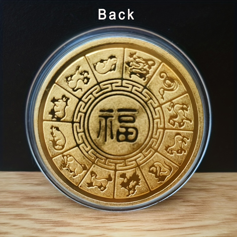 памятная металлическая монета с изображением змеи, 2024 год зодиака, железо, многоцветная - 1 шт подробные сведения 2