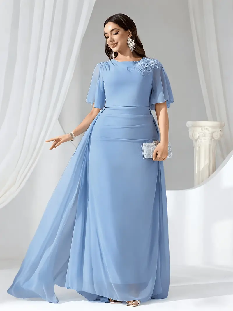 plus size plus size plus size round neck light blue chiffon - Temu Cyprus plus size plus size plus size round neck light blue chiffon - Temu Cyprus