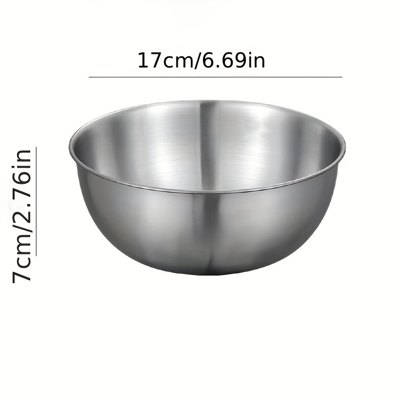 TEMU 1pc Stainless Steel With Measuring Scale, 1.5l Graduated Kitchenware, - Metal Salad Bowl, Dishwasher Safe, Novelty Tableware For Home & Kitchen Use