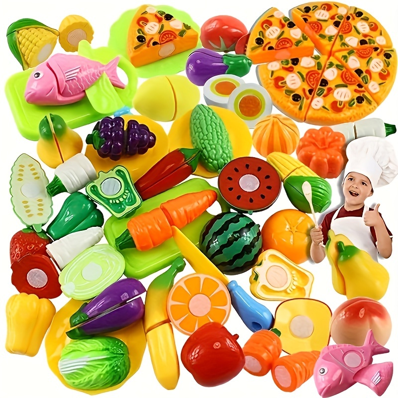 

24pcs Fun Cutting Toy Set For - Fruit & Vegetable Pretend Play Food Kit, Christmas, Thanksgiving, Gifts - Ideal For Early