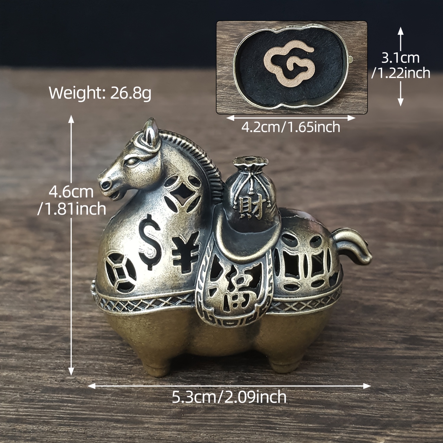 Image of 1pc Animal Horse Incense Holder, Fortune Horse Incense Holder, Junma Incense Holder, Alloy Incense Holder And Incense Holder Ornaments With The Theme Of The Year Of The Horse