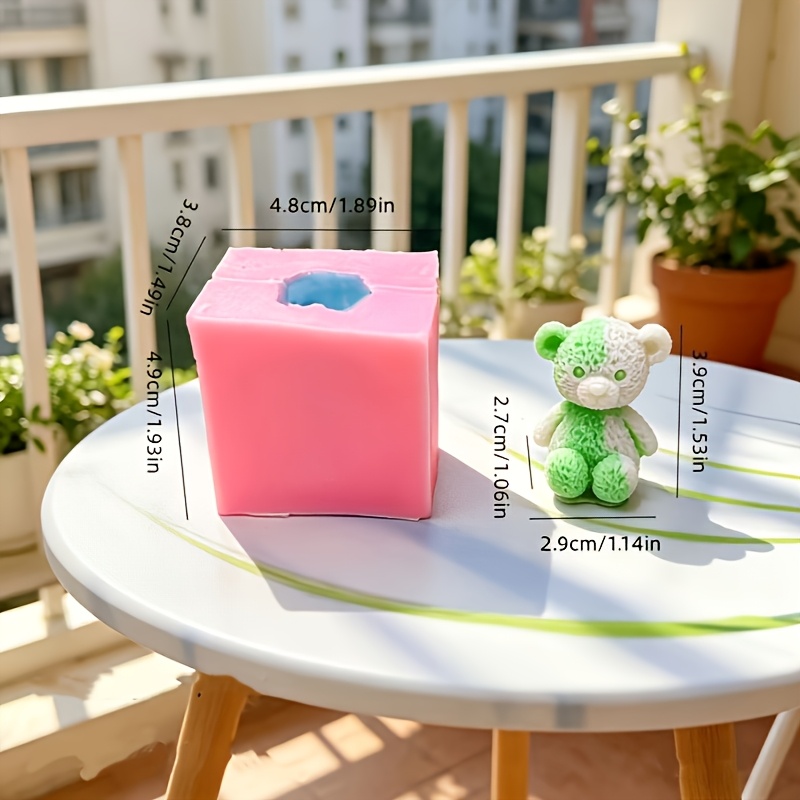 TEMU Bear-shaped Mold For Aromatherapy Candles, Silicone Mold For Home Decor/gift Ornaments, Plaster Mold For Handmade Epoxy Resin Casting, Art