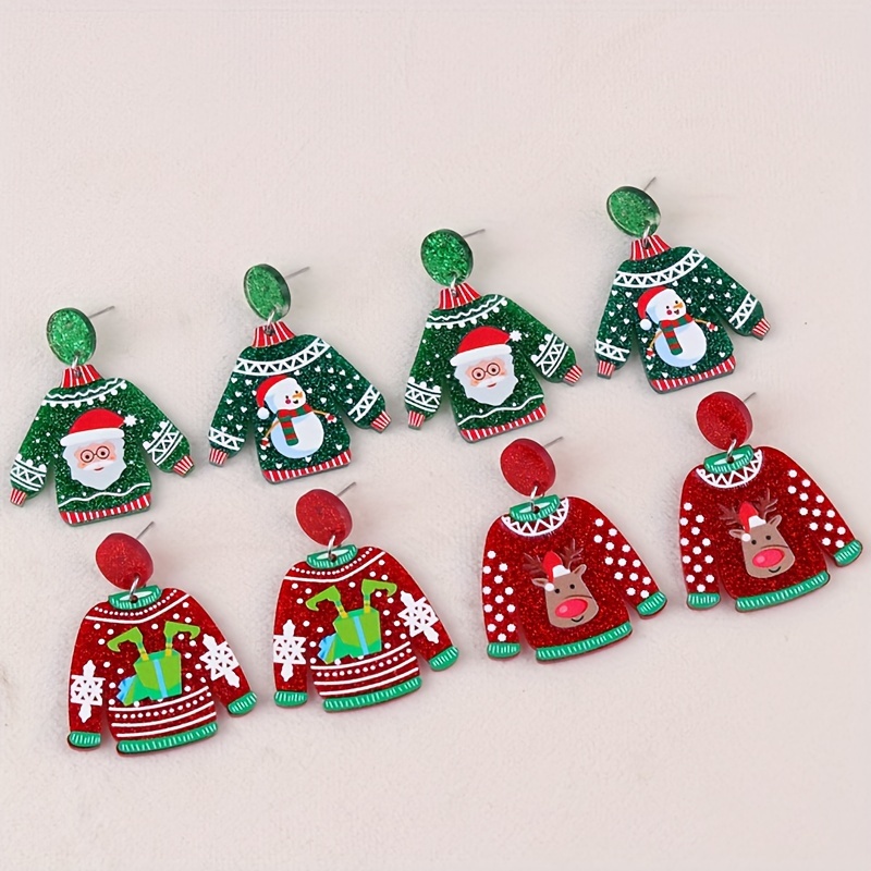 

Drop & - Christmas Holiday , Snowman, - Jewelry For Women, Steel Ear , No Plating,