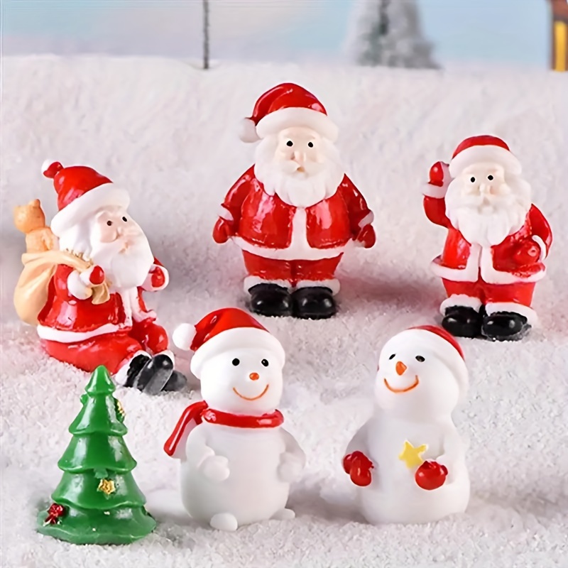 

12pcs Miniature Figurines Set - For Christmas Decor & Party Supplies,