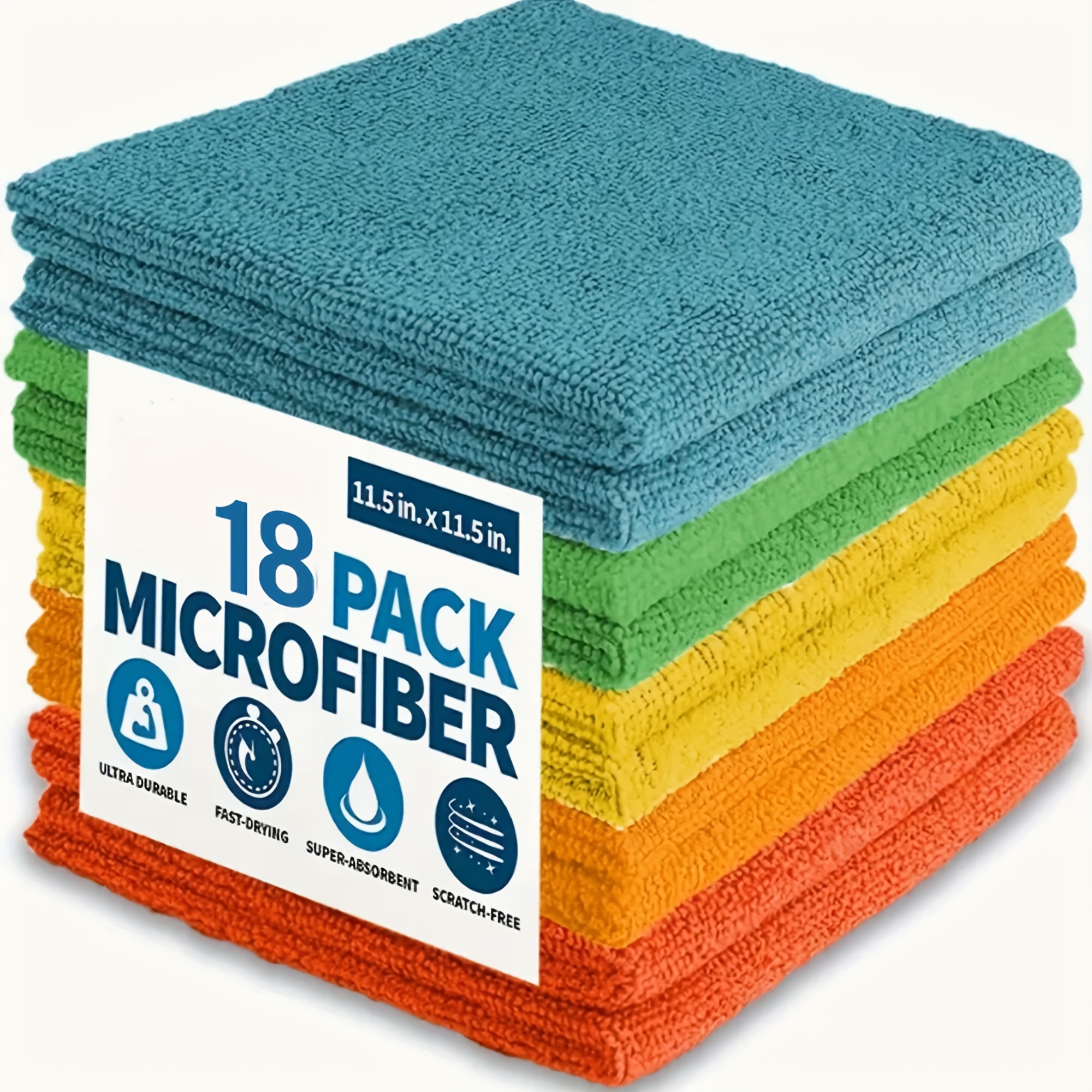TEMU A Set Of 5/18/36pcs Thick Lint Free Cleaning Towels Used For A Of Purposes Such As Wiping Down Tables And Cleaning Cars