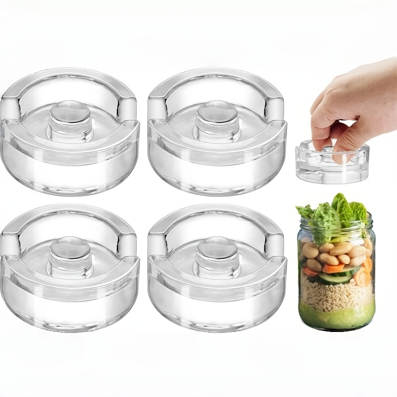 E-shop 4er-Set Fermentierglasgewichte mit leicht greifbarem Griff für breitmundige Glasbehälter, Sauerkraut-Kieselglas Infinity-Gewichte zum