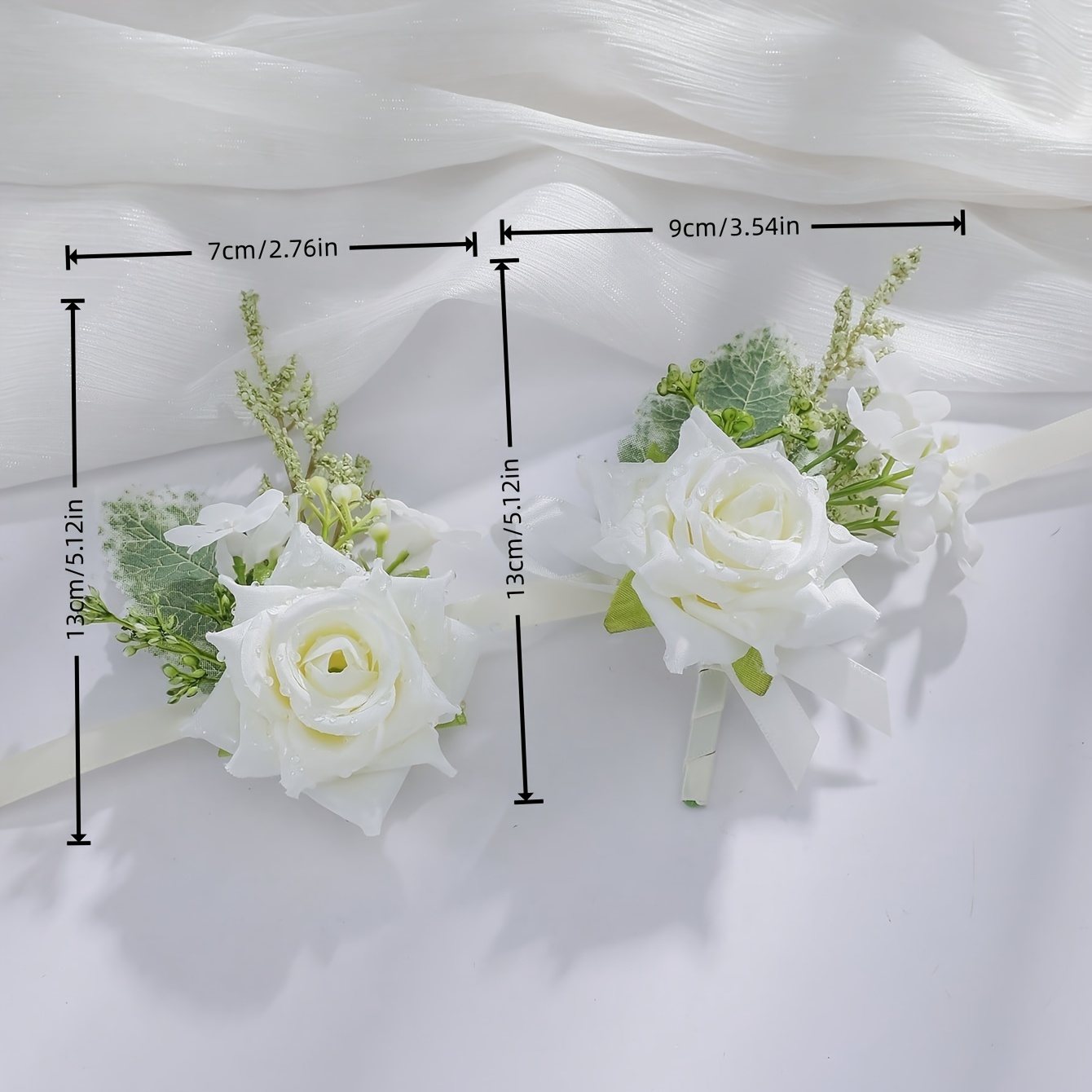 Nature-Inspired Artificial Flowers and Leaves with Dew Decorations