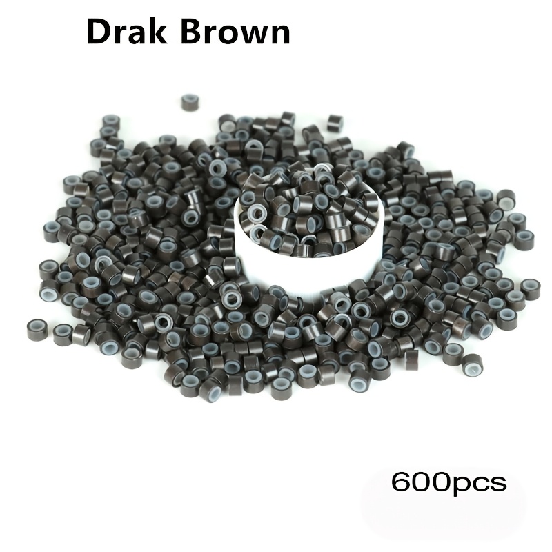 TEMU 600pcs Anillos de de Cuentas | Cuentas de 5mm con Rebosado para Extensiones, Multicolor