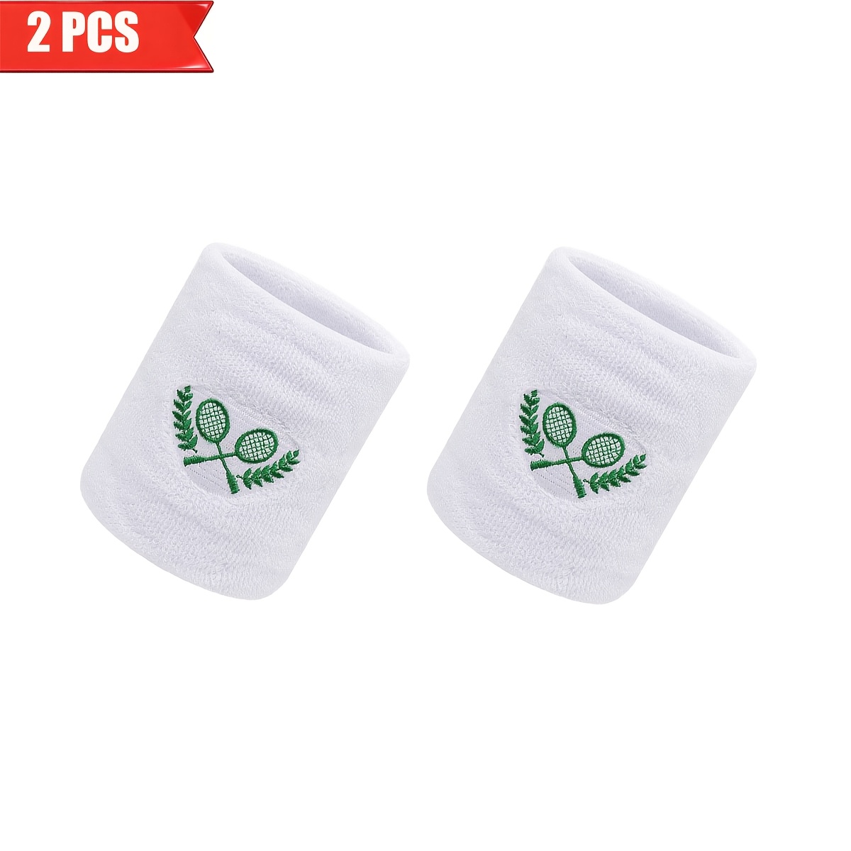 TEMU 2 Stk. Professionelle Badminton-Sport-Armbänder, schweißabsorbierend schnelltrocknend, für , Tennis, Laufen Fitness, mit exquisiter Stickerei,