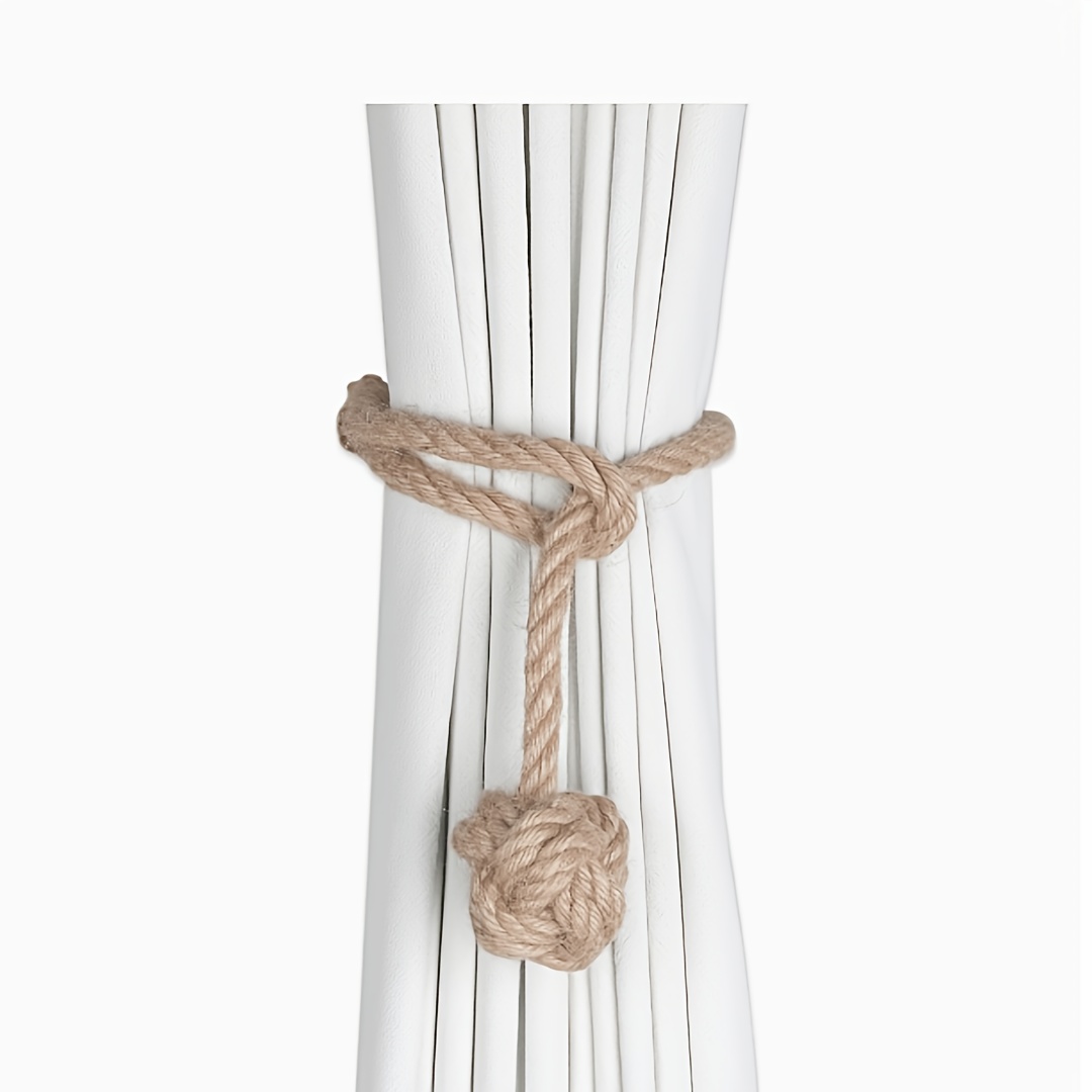 TEMU Curtain Ties 1pc Or 2pcs Balls Single Ball Hand Woven Curtain Binding Ball Binding Rope Curtain Hanging Ball